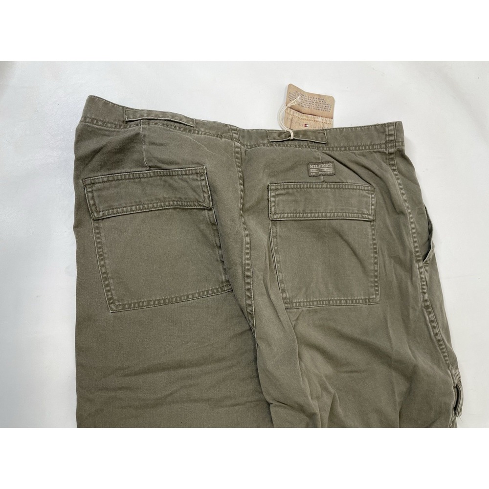 Tommy‎ Hilfiger Military Cargo Pants Destruction Wash Mens Size L Green NWT - Picture 5 of 10